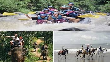 Bali Rafting, Elephant Ride and Horse Riding Tour | Bali Triple Activities Tour Packages | Bali Golden Tour