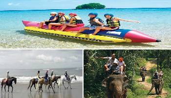 Bali Water Sports, Horse Riding and Elephant Ride Tour | Bali Triple Activities Tour Packages | Bali Golden Tour