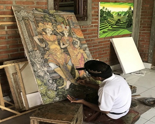 Ubud Tanah Lot Tour | Ubud Batuan Village for Art Painting | Bali Golden Tour