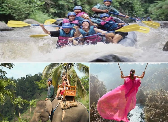 Rafting, Elephant Ride and Bali Swing Tour | Bali VW Safari Triple Adventure Tour | Bali Golden Tour